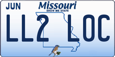 MO license plate LL2L0C