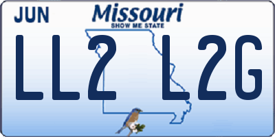 MO license plate LL2L2G
