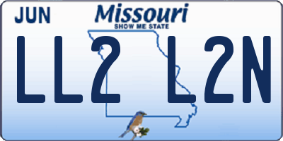 MO license plate LL2L2N