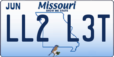 MO license plate LL2L3T