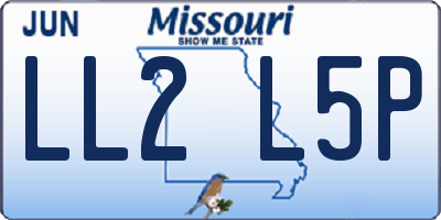 MO license plate LL2L5P