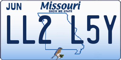 MO license plate LL2L5Y