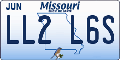 MO license plate LL2L6S