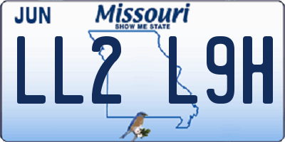MO license plate LL2L9H