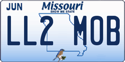MO license plate LL2M0B