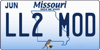MO license plate LL2M0D