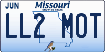 MO license plate LL2M0T
