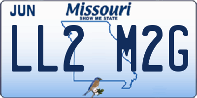 MO license plate LL2M2G
