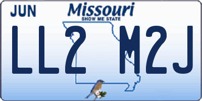 MO license plate LL2M2J