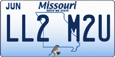 MO license plate LL2M2U
