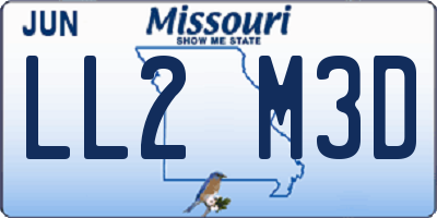 MO license plate LL2M3D