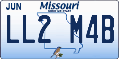 MO license plate LL2M4B