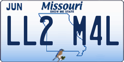 MO license plate LL2M4L