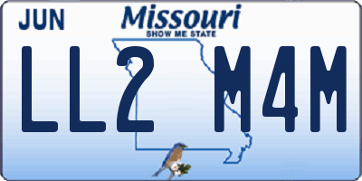 MO license plate LL2M4M