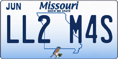 MO license plate LL2M4S