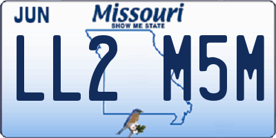 MO license plate LL2M5M
