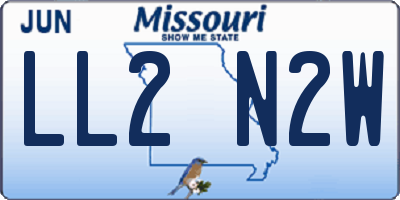 MO license plate LL2N2W