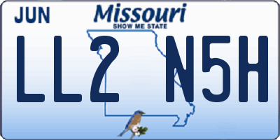 MO license plate LL2N5H