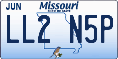 MO license plate LL2N5P
