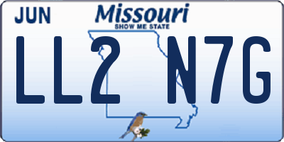MO license plate LL2N7G