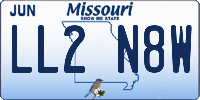 MO license plate LL2N8W