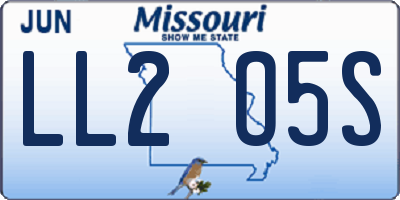 MO license plate LL2O5S