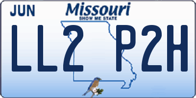 MO license plate LL2P2H