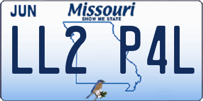MO license plate LL2P4L