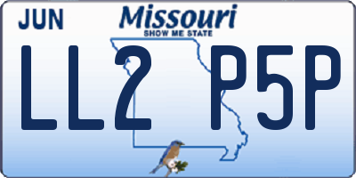MO license plate LL2P5P