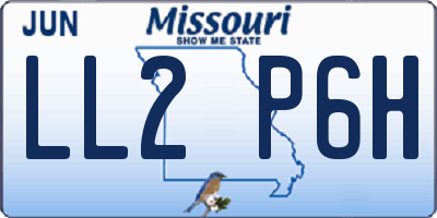 MO license plate LL2P6H
