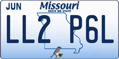 MO license plate LL2P6L