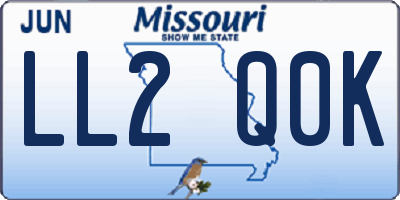 MO license plate LL2Q0K