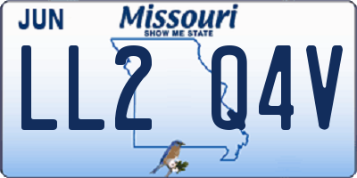 MO license plate LL2Q4V