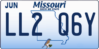 MO license plate LL2Q6Y