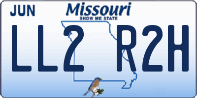 MO license plate LL2R2H