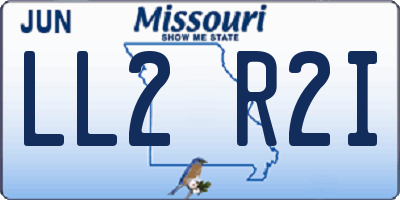 MO license plate LL2R2I