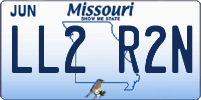 MO license plate LL2R2N