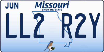 MO license plate LL2R2Y
