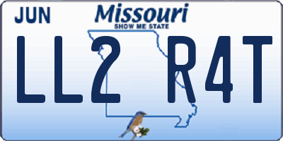 MO license plate LL2R4T