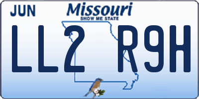 MO license plate LL2R9H