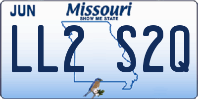 MO license plate LL2S2Q