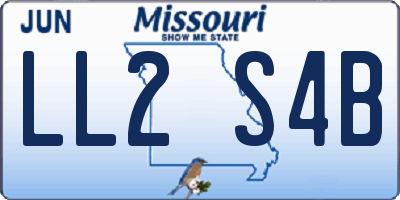 MO license plate LL2S4B