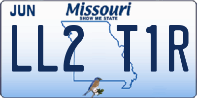 MO license plate LL2T1R