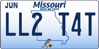 MO license plate LL2T4T