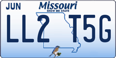 MO license plate LL2T5G