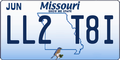 MO license plate LL2T8I