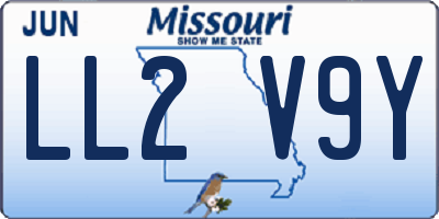 MO license plate LL2V9Y