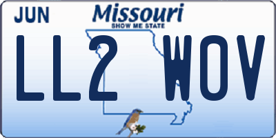 MO license plate LL2W0V