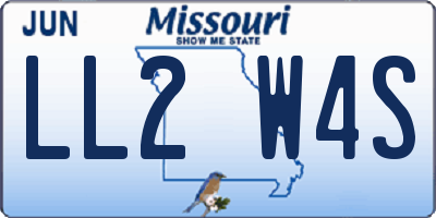 MO license plate LL2W4S