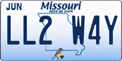 MO license plate LL2W4Y